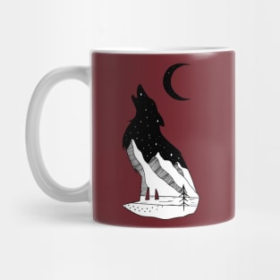 Night Wolf Moon Mug